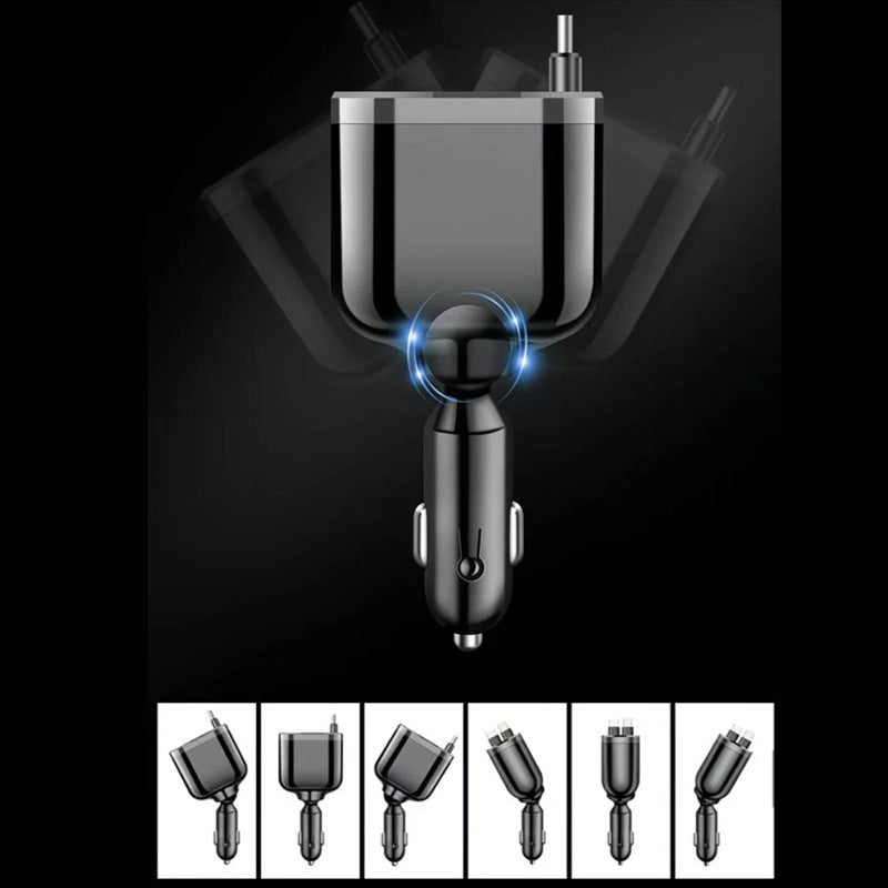 High-Power Retractable Car Charger