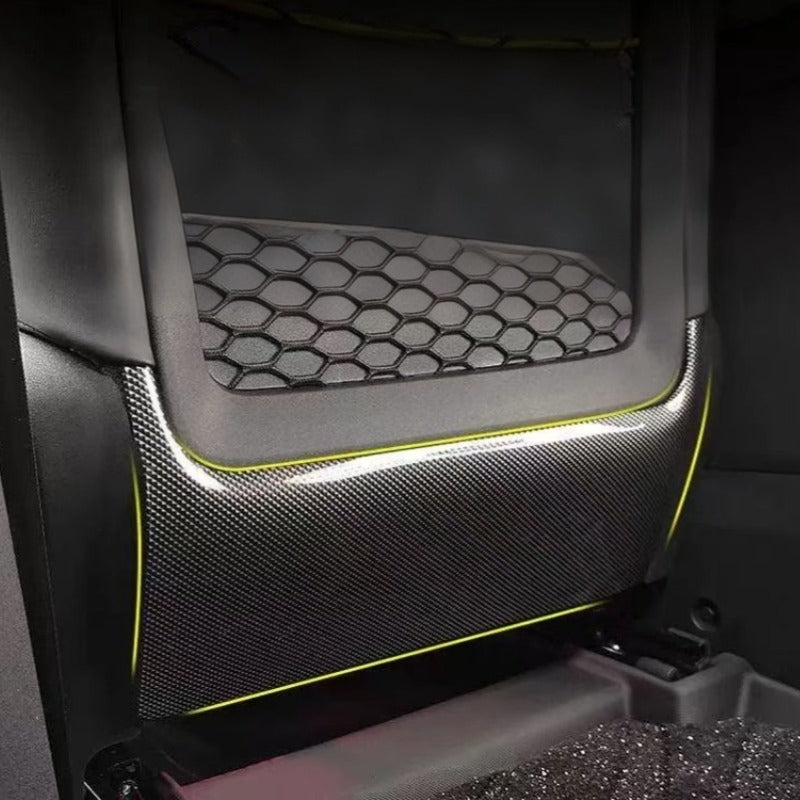 Car Seat Rear Kick Plate Carbon Fiber Pattern for Chery iCAR V23