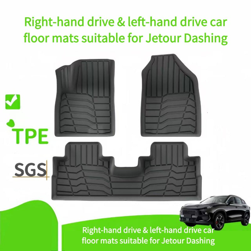 TPE Floor Mats & Trunk Mat for Chery Jetour Dashing (Right-hand drive vs. left-hand drive)