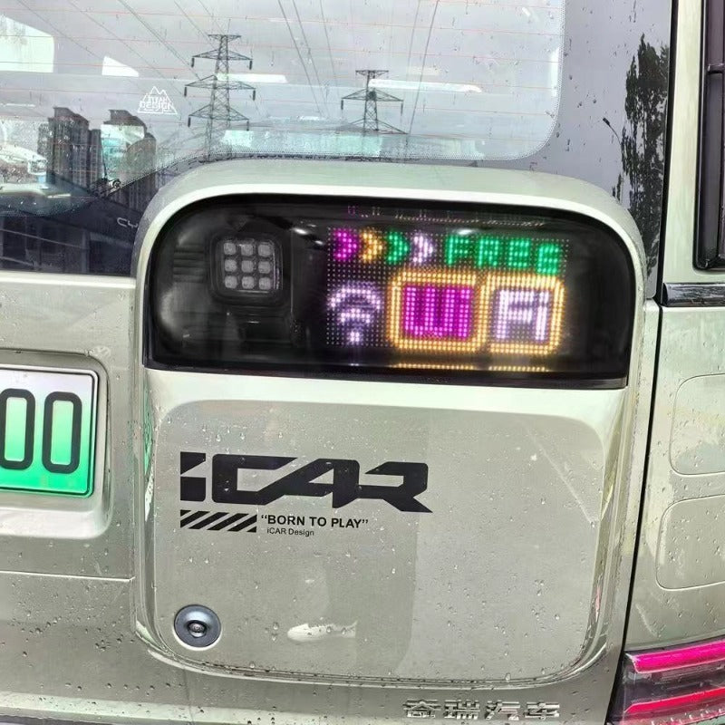 Automotive Tailgate Rear Backpack LED Display for Chery iCAR V23