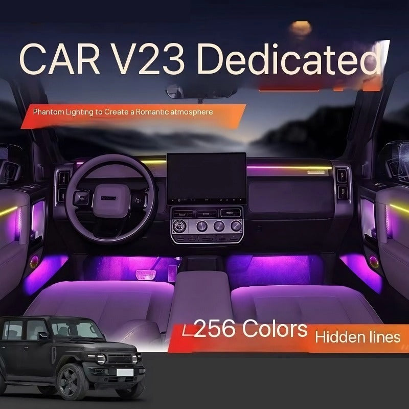 Car Interior Ambient Lighting Conversion for Chery iCAR V23