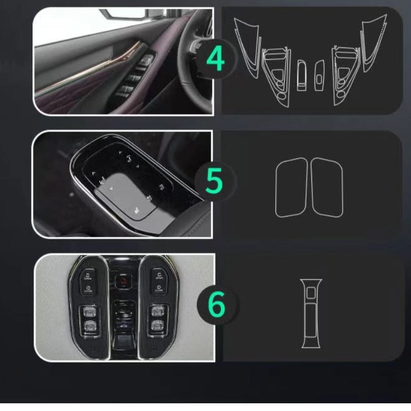 Anti-scratch TPU Protector Film For GAC MOTOR GN8 （Trumpchi ）