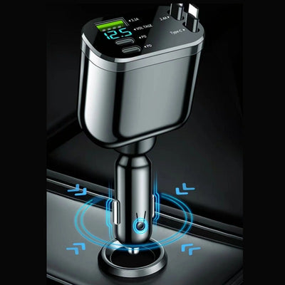High-Power Retractable Car Charger