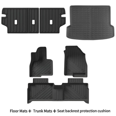 Right Rudder/Left Rudder All Weather Floor Mats Interior Liners for Chery JAECOO J7 & Chery JAECOO 7 PHEV