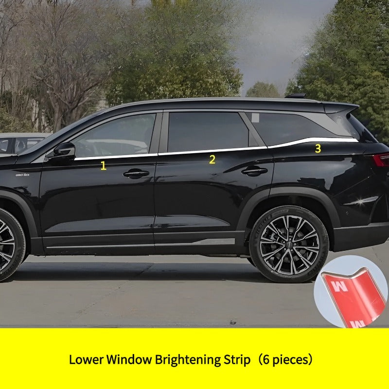 Window Bright Strip Car Window Trim Bright Strip for Chery Jetour X90 Plus