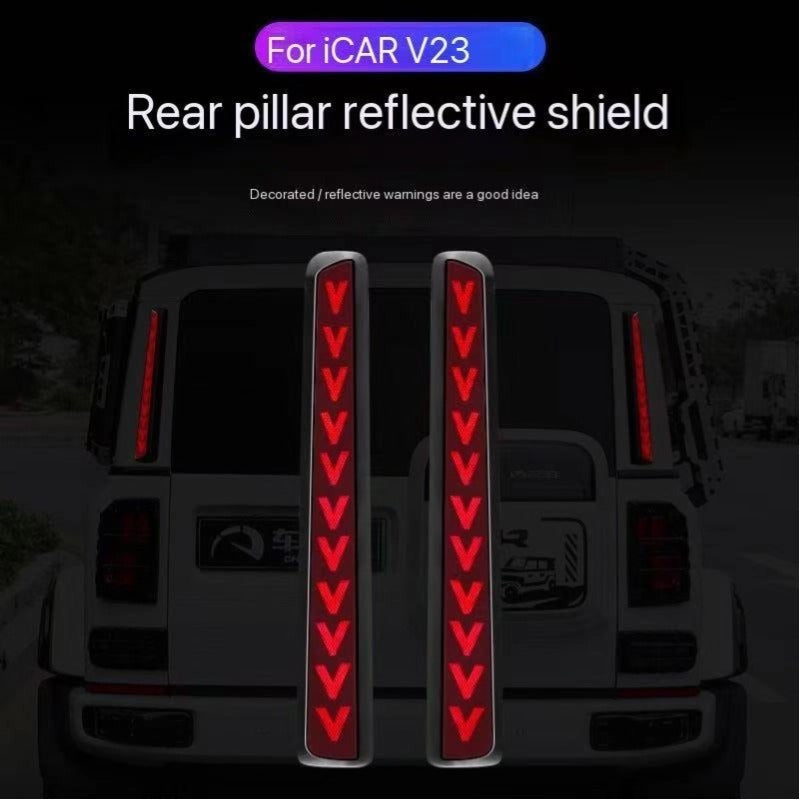 Car Tailgate Rear Pillar Simulation Warning Light for Chery iCAR V23