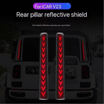 Car Tailgate Rear Pillar Simulation Warning Light for Chery iCAR V23
