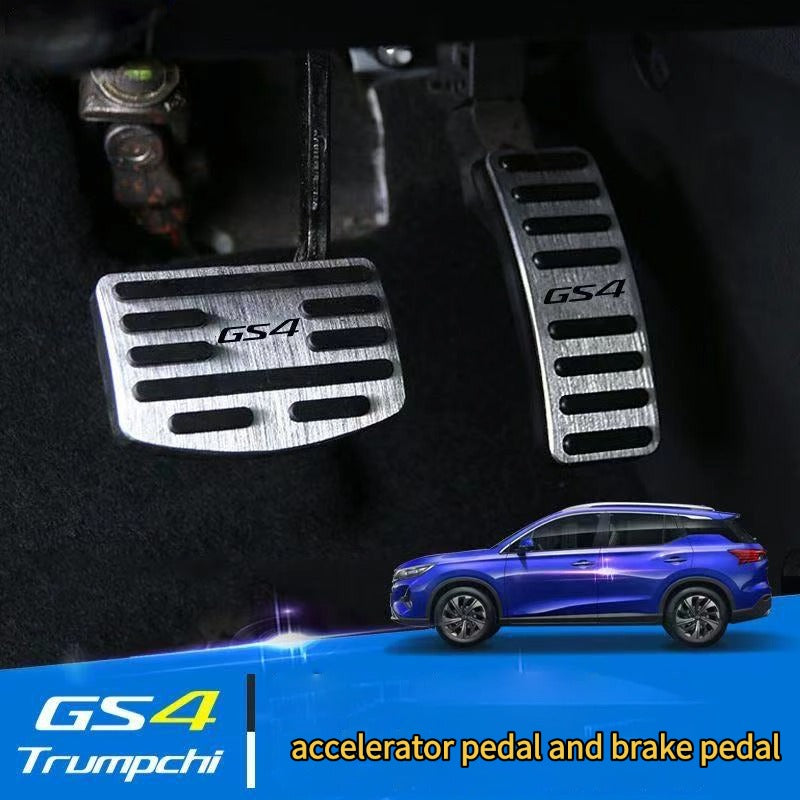 Aluminum alloy accelerator and brake pedals for GAC Trumpchi GS4 & GAC Trumpchi GS3