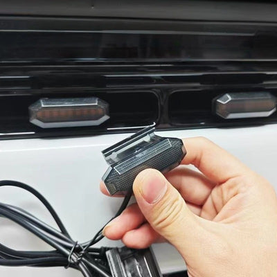 Car front head center grid small yellow light modification for Chery iCAR V23
