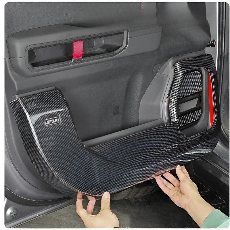 Carbon Fiber Door Kick Panels for Jetour T2 & Jetour T2 PHEV