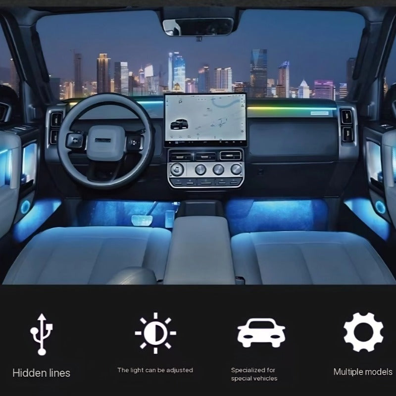 Car Interior Ambient Lighting Conversion for Chery iCAR V23