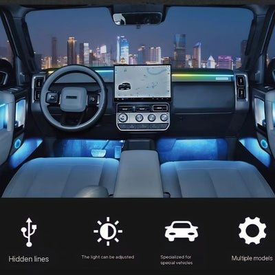 Car Interior Ambient Lighting Conversion for Chery iCAR V23