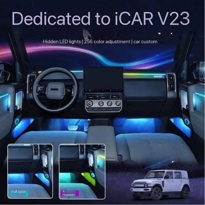 Car Interior Ambient Lighting Conversion for Chery iCAR V23