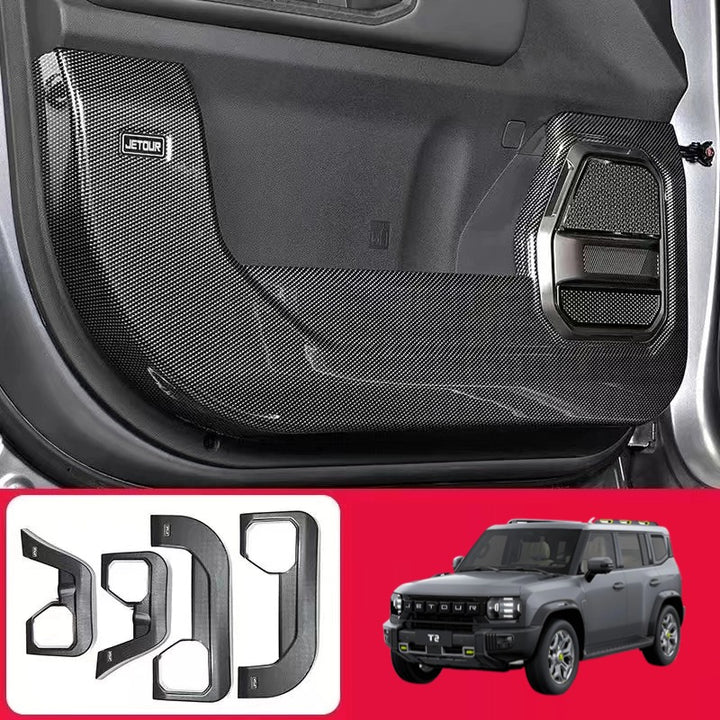 Carbon Fiber Door Kick Panels for Jetour T2 & Jetour T2 PHEV