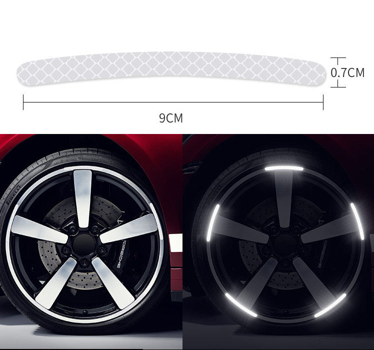 Pegatinas fluorescentes para ruedas de coche